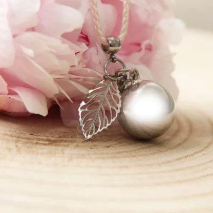 bola de grossesse strass avec pendentif coloris argent