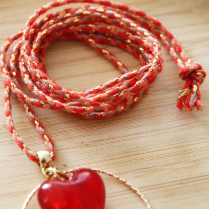 collier en cordon coton pour bijou spécial saint Valentin